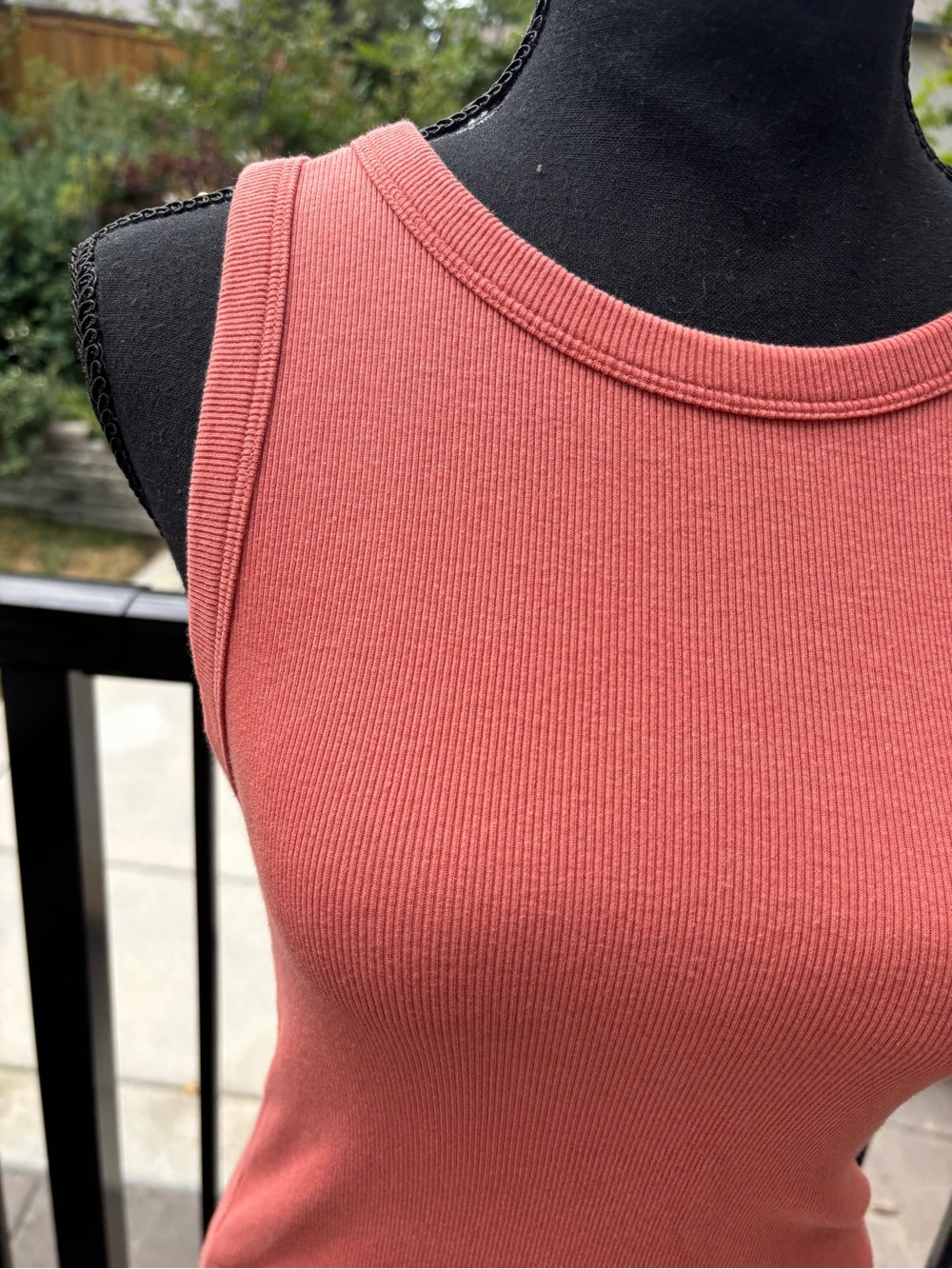 Two Ribbed Tank Tops- Black and Rust Red - Picture 3 of 9